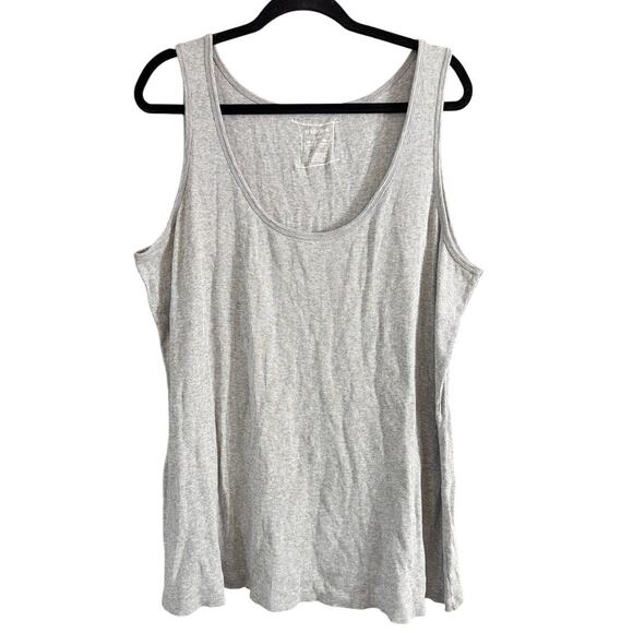 Lane Bryant Women's Plus Size Heather Gray Ribbed Tank Top Size 3X 22/24 - Picture 1 of 4